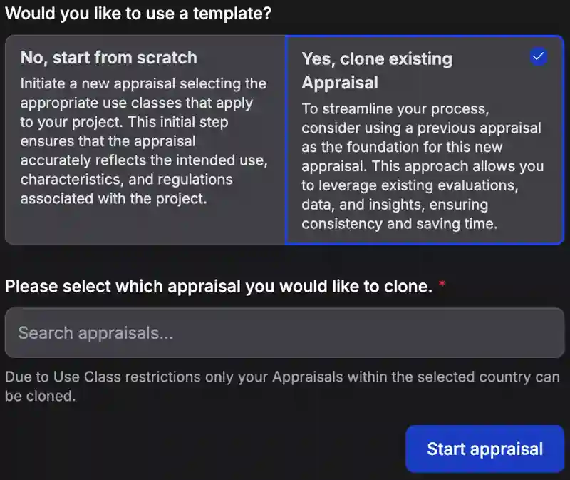 BOOM! Appraisal Templates screenshot dark