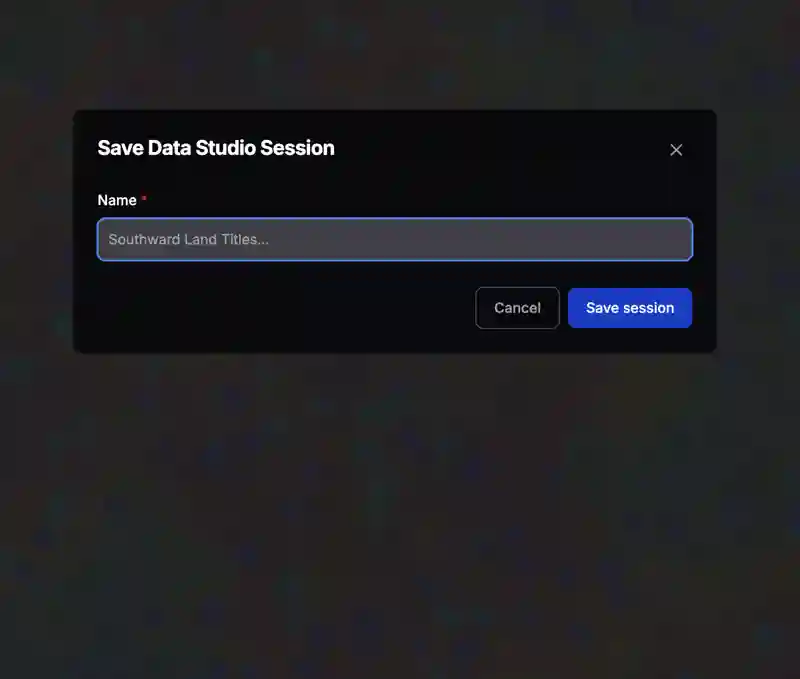 BOOM! Data Studio Saved Session screenshot dark