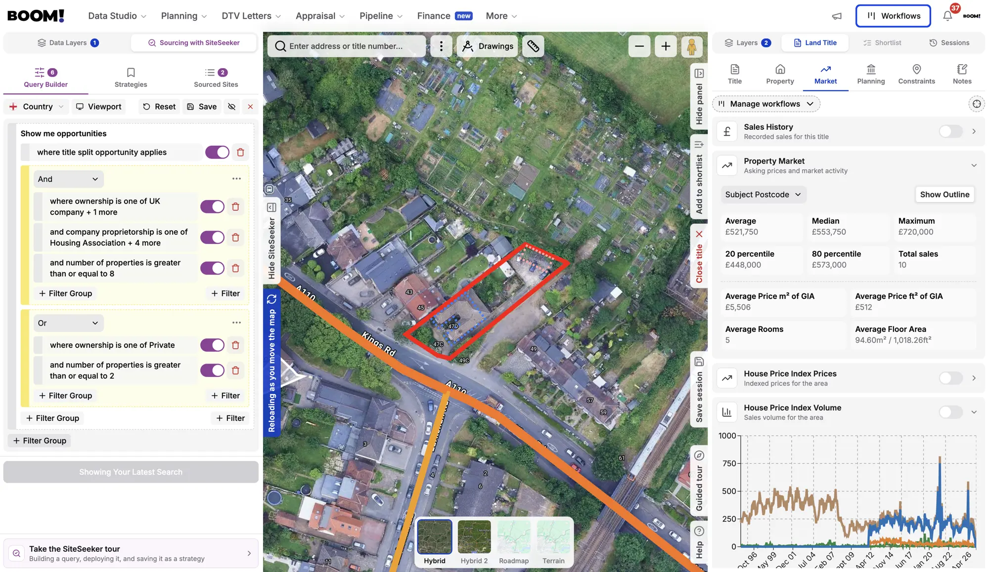 Sourcing off-market with SiteSeeker in BOOM! Data Studio